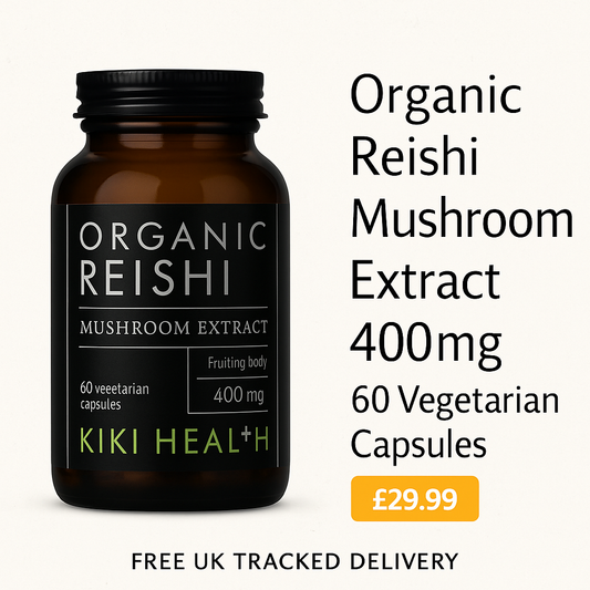 Organic Reishi Mushroom Extract 400mg – 60 Vegetarian Capsules | KIKI Health