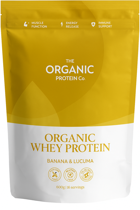 Banana & Lucuma Organic Whey Protein Powder 600g